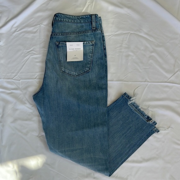 Flying Monkey Distressed Mid Rise Mom Jeans - Picture 4 of 6